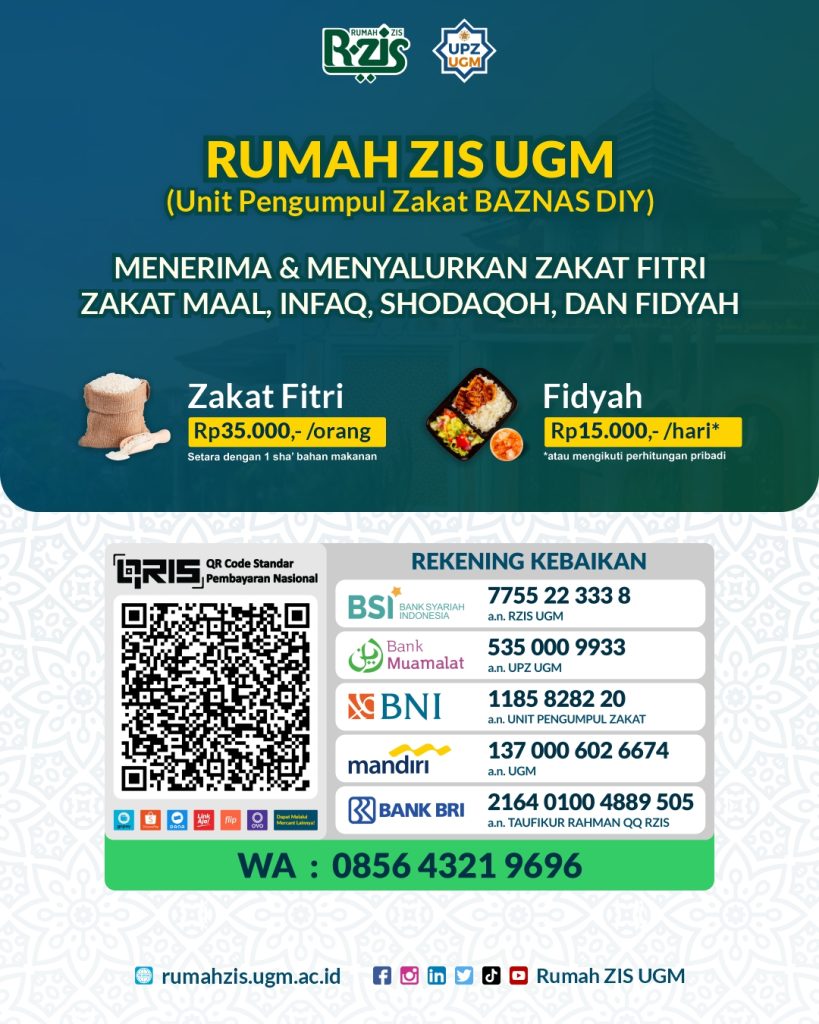 Penerimaan Zakat Fitri Dan Fidyah RUMAH ZIS UGM